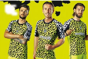A KIT OF ALRIGHT: Forest Green Rovers’ players parade the all-vegan home kit