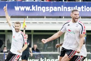 IN THE HUNT: Hereford are looking to bridge the gap into the play-offs this term after a fine effort last time out PICTURE: Steve Niblett