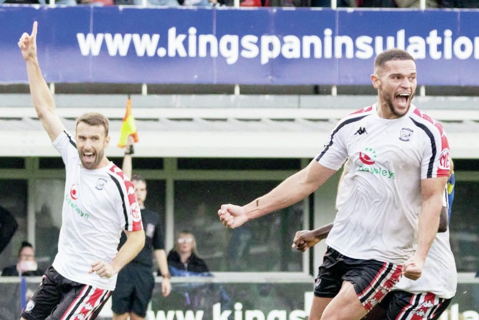 IN THE HUNT: Hereford are looking to bridge the gap into the play-offs this term after a fine effort last time out PICTURE: Steve Niblett