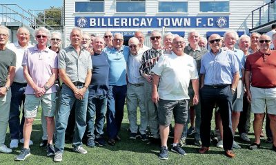 WINNERS: Billericay Town’s FA Vase heroes are welcomed back to the New Lodge PICTURE: Nicky Hayes