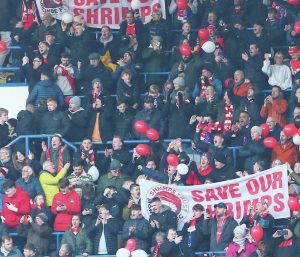 UNITED WE STAND: Morecambe fans are hopeful, but also realistic PICTURE: Alamy