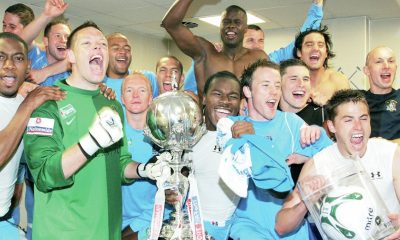 WINNING FEELING: Grays Athletic celebrate winning the FA Trophy 20 years ago PICTURE: Alamy