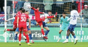 York City’s Alex Hunt heads wide