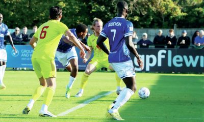Micah Obiero coolly backheels Wealdstone’s second