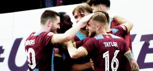 Farnham celebrate Owen Dean’s goal that put the Step 3 side into a 3-2 lead