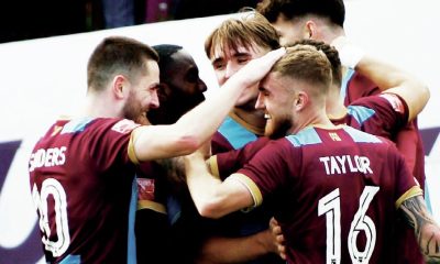 Farnham celebrate Owen Dean’s goal that put the Step 3 side into a 3-2 lead