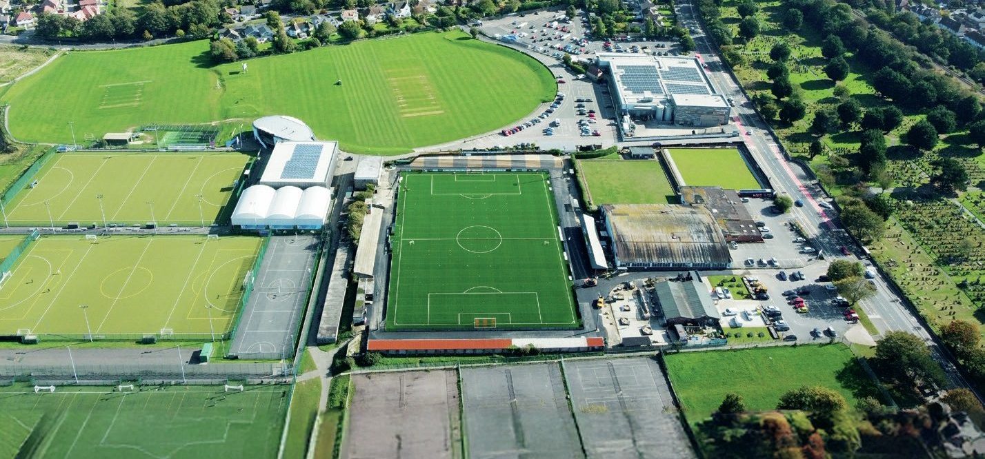 Folkestone Invicta’s Cheriton Road ground on the Kent landscape