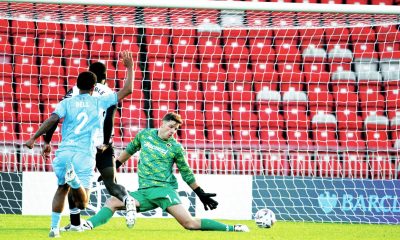 Gateshead’s Frank Nouble levels