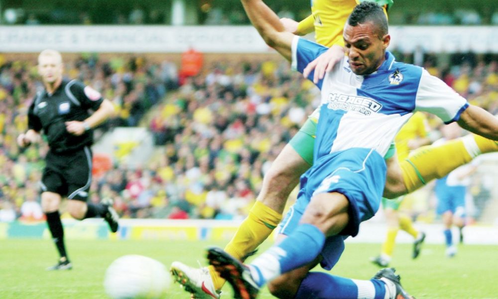 Aaron Lescott, in action for Bristol Rovers plays on at 46 for Redditch Borough