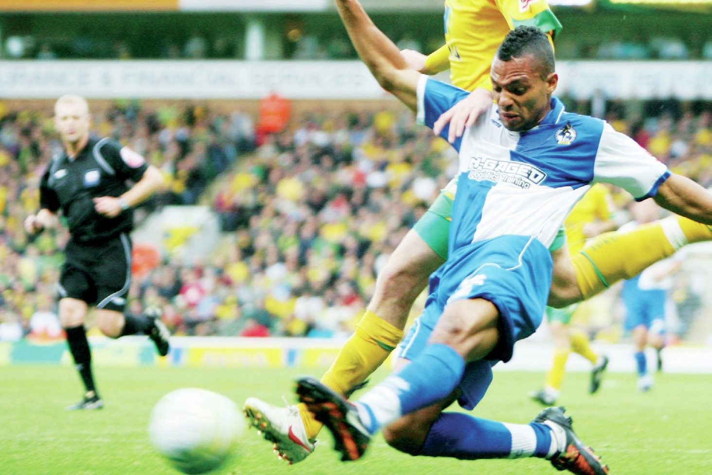 Aaron Lescott, in action for Bristol Rovers plays on at 46 for Redditch Borough