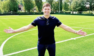 Steven Gerrard at Stapleford’s Hickings Lane stadium
