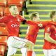 Marc Roberts, right, wheels away after scoring Barnsley’s winner