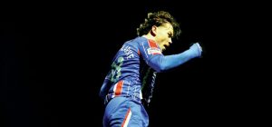 Chris Conn-Clarke punches the air in delight after scoring Carlisle’s opening goal