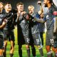 Halesowen Town players celebrate with supporters