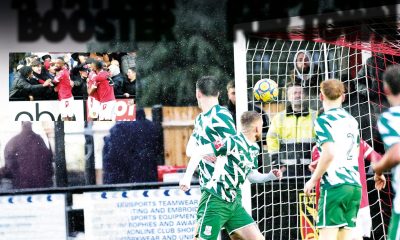 Bobby-Joe Taylor nods in Farnham’s opening goal