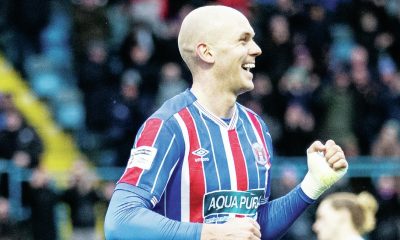 Georgie Kelly celebrates for Carlisle United