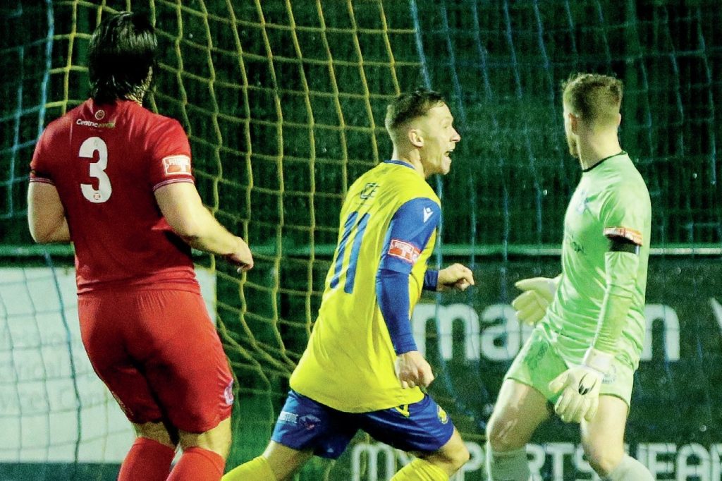 Kevin Hayes, No.11, wheels away, celebrating his early finish on a wet but wonderful night to savour for Stockton