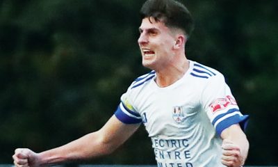 Coleshill’s Harry Sweeney scores the equaliser