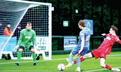 Sherwood’s William Norcross scores their first goal