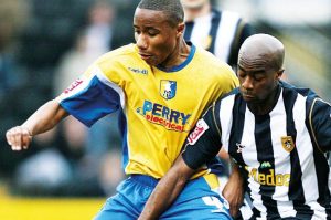 Former Mansfield ace Jonathan D’Laryea, left, has taken over as manager of Harrowby United