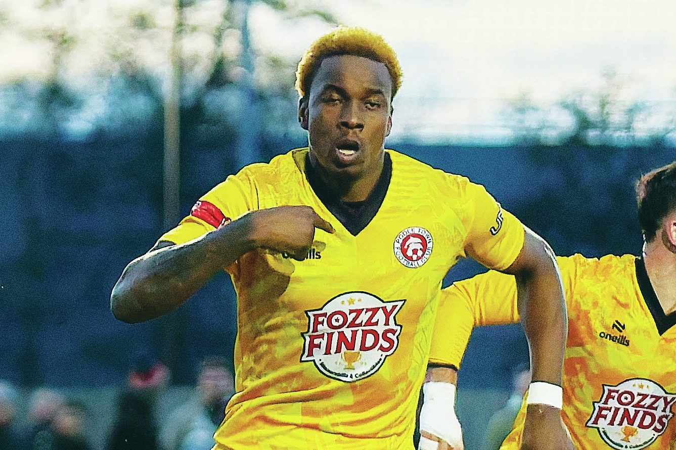 Shaq Gwengwe has a remarkable 29 goals in 27 appearances for Poole Town so far this season