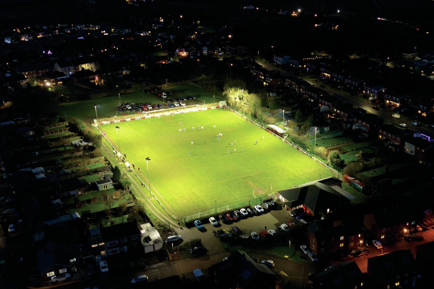 Ingles FC are benefitting from energy-efficient floodlights at their Homestead Ground