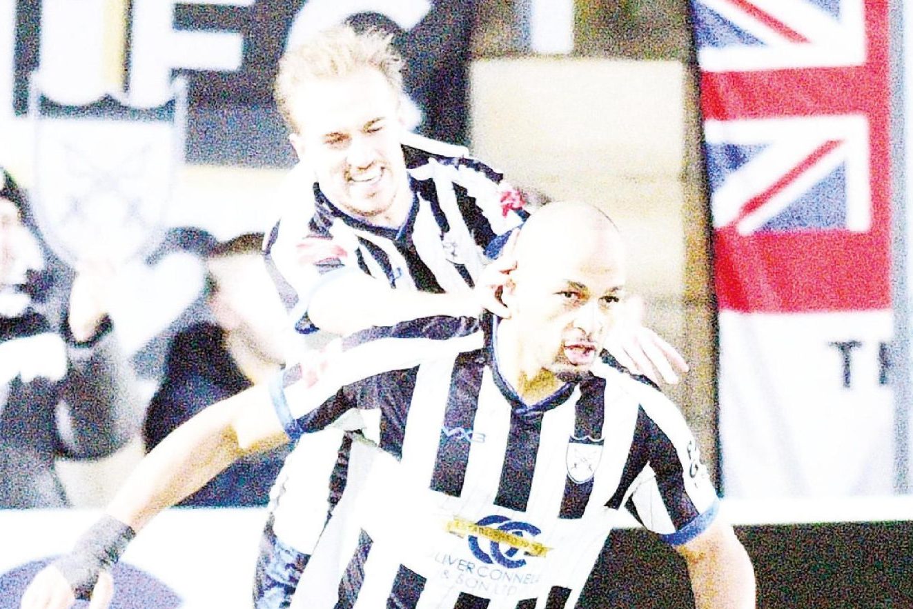 Duncan enjoys his leveller for the home side